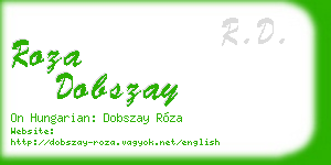 roza dobszay business card